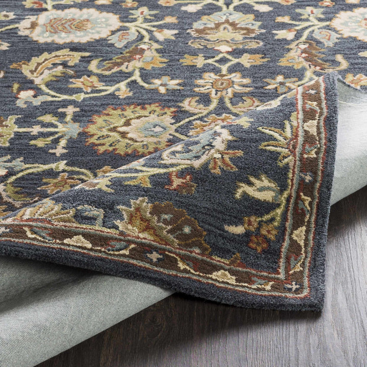 Kittredge Traditional Design Taupe Hand Tufted Wool Rug - The Rug Decor