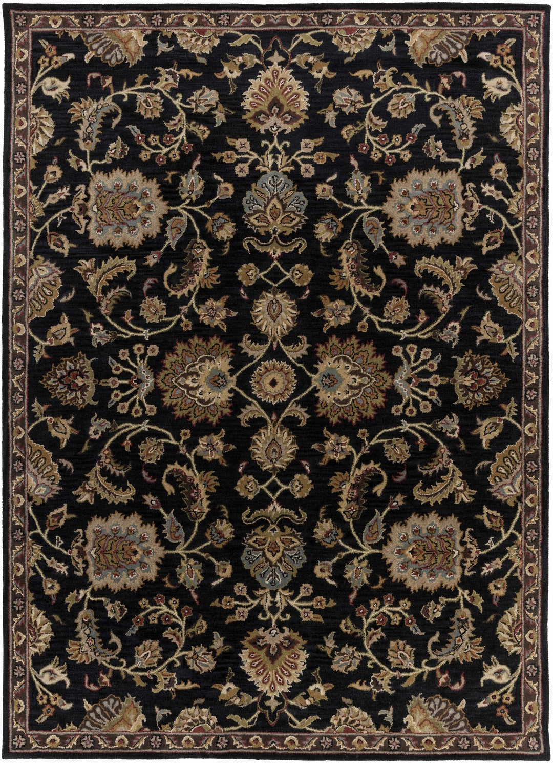 Kittredge Traditional Design Taupe Hand Tufted Wool Rug - The Rug Decor