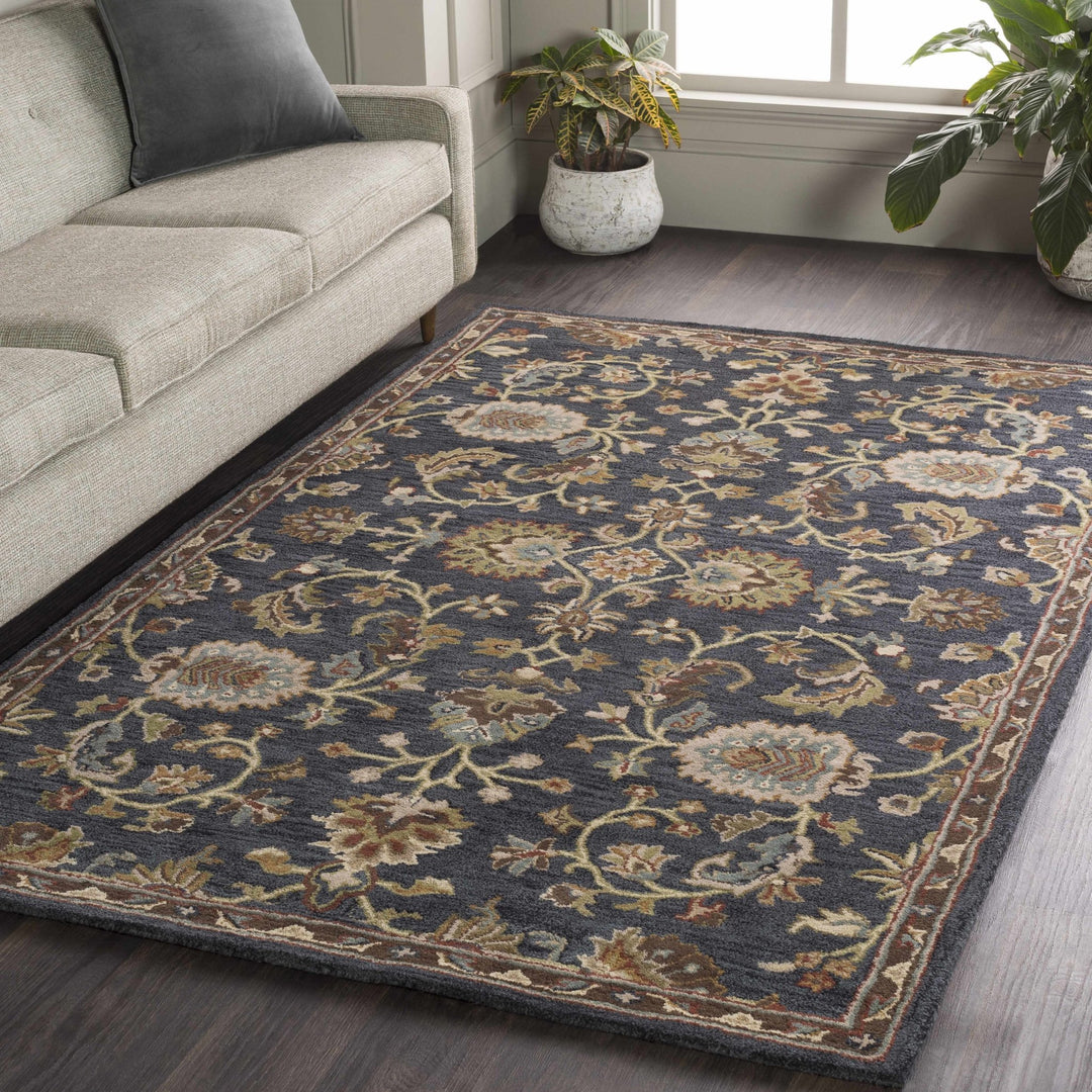 Kittredge Traditional Design Taupe Hand Tufted Wool Rug - The Rug Decor