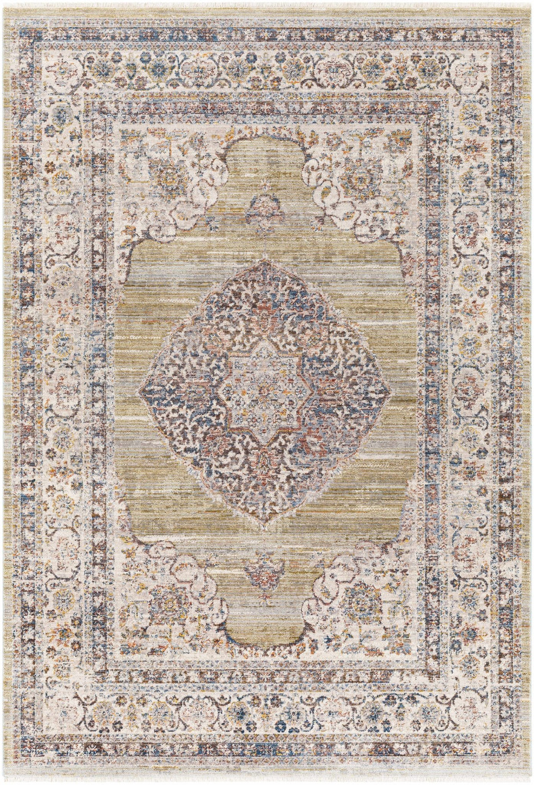 Klahanie Traditional Style Gold And Beige Area Rug - The Rug Decor
