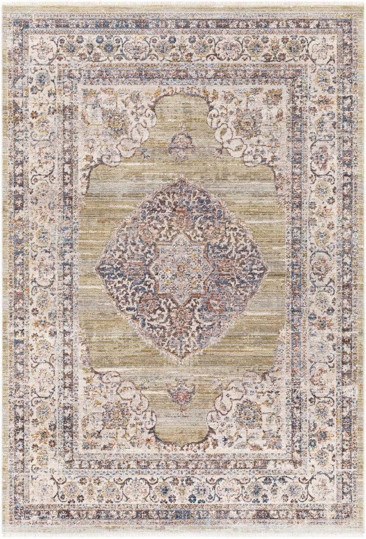 Klahanie Traditional Style Gold And Beige Area Rug - The Rug Decor