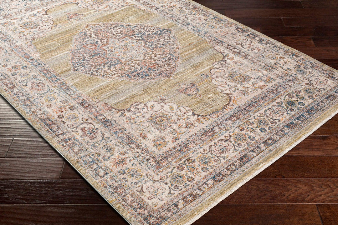 Klahanie Traditional Style Gold And Beige Area Rug - The Rug Decor