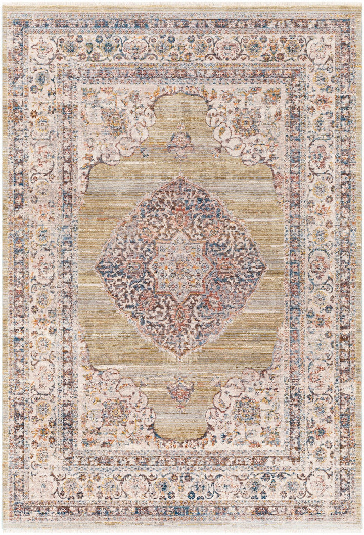 Klahanie Traditional Style Gold And Beige Area Rug - The Rug Decor