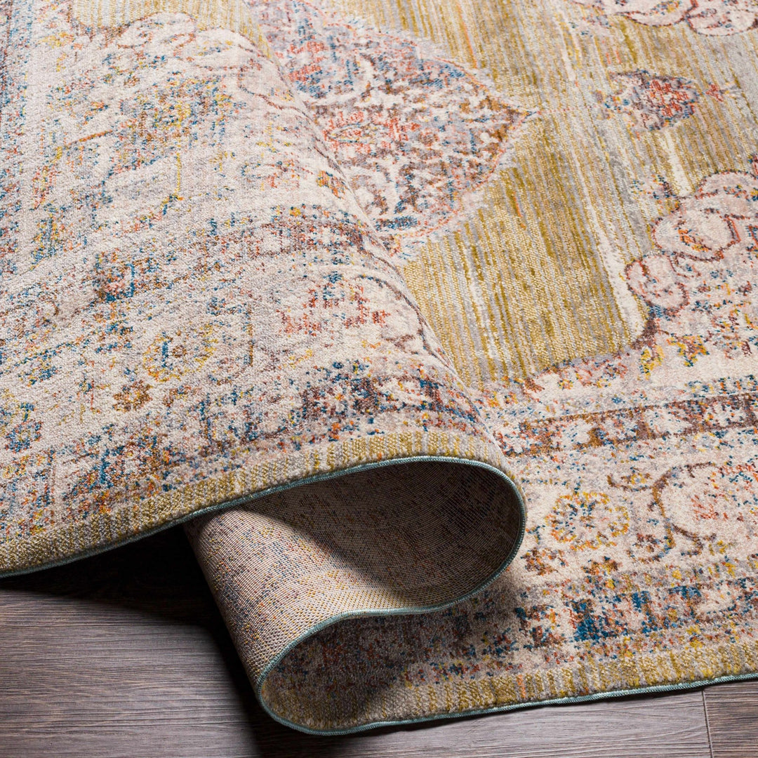Klahanie Traditional Style Gold And Beige Area Rug - The Rug Decor
