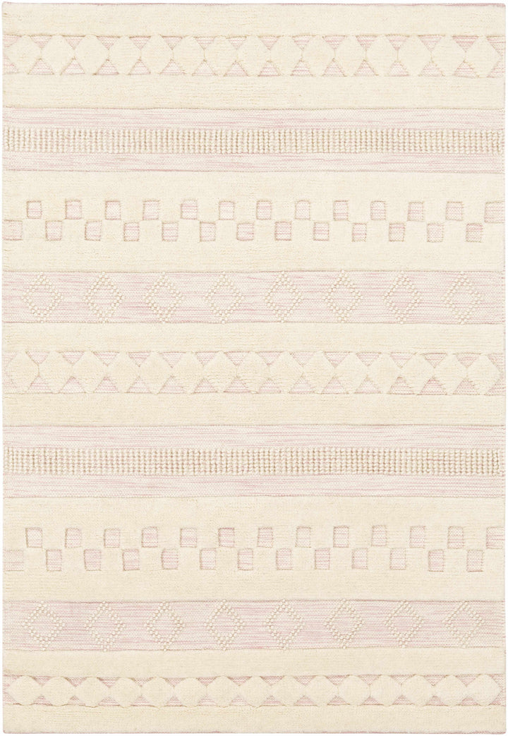 Knapp Modern Style Ivory Hand Woven Wool Area Rug