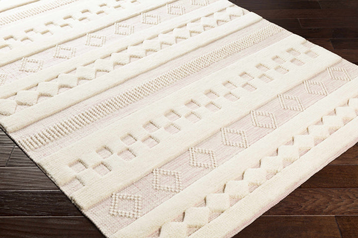 Knapp Modern Style Ivory Hand Woven Wool Area Rug