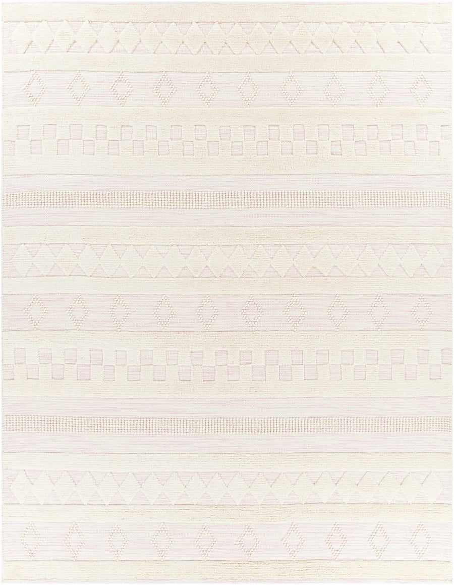 Knapp Modern Style Ivory Hand Woven Wool Area Rug - The Rug Decor