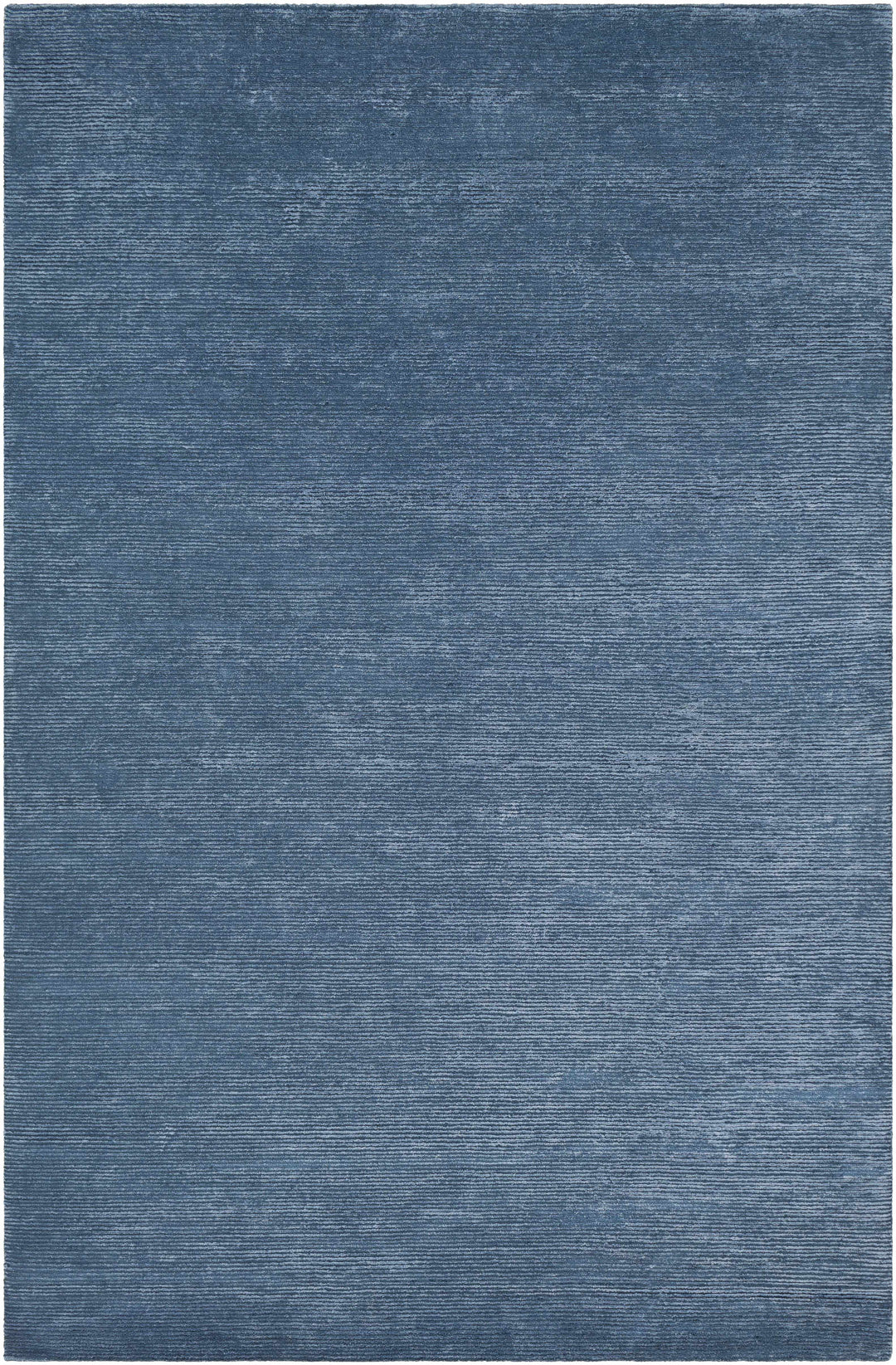 Kendall Blue Modern Solid Design Hand Knotted Area Rug