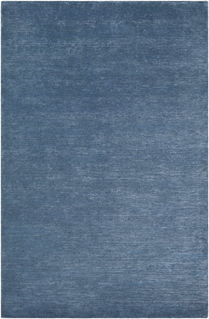 Kendall Blue Modern Solid Design Hand Knotted Area Rug
