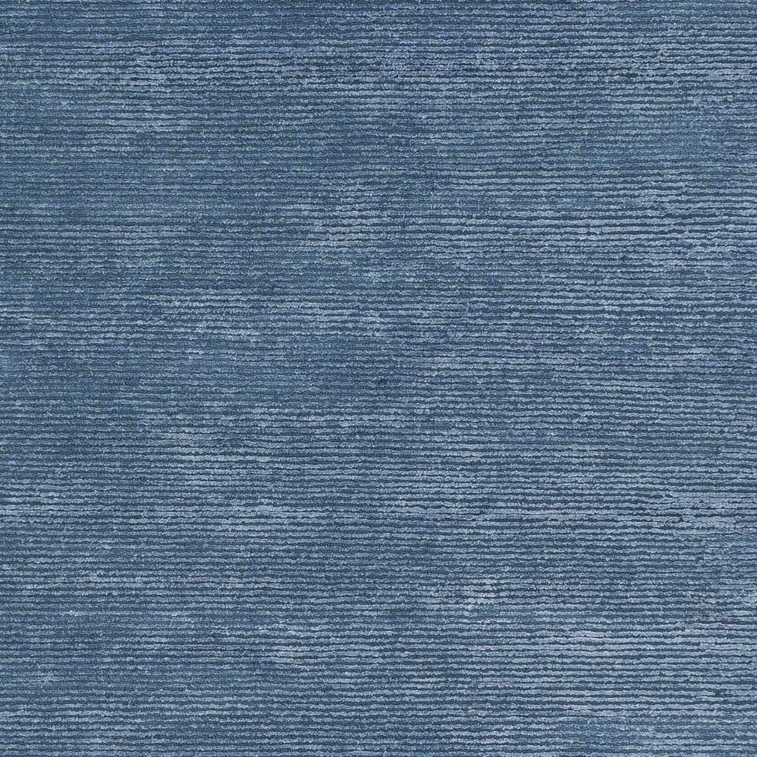 Kendall Blue Modern Solid Design Hand Knotted Area Rug