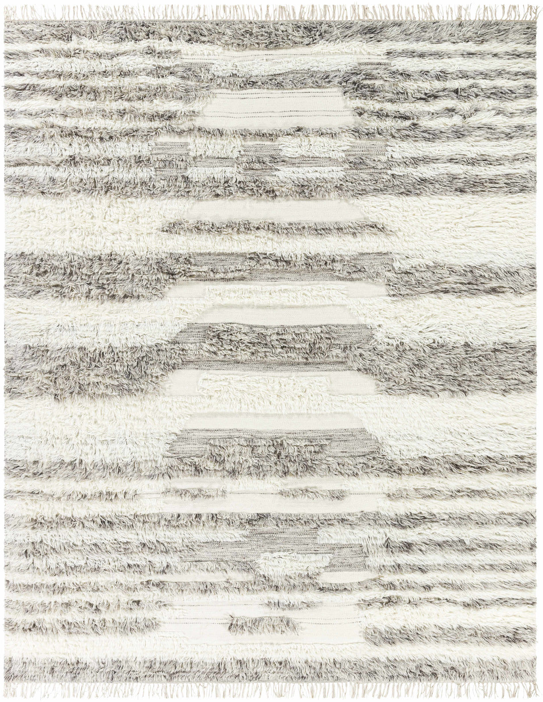 Kingsthorpe Modern Style Ivory And Gray Hand Woven Area Rug