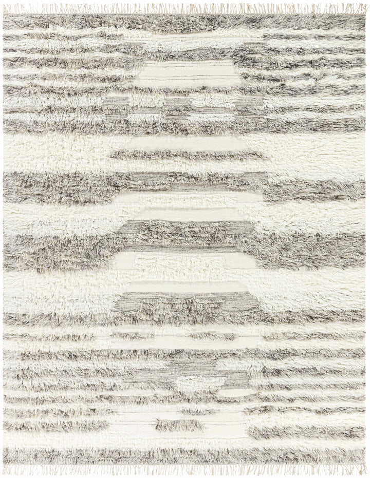 Kingsthorpe Modern Style Ivory And Gray Hand Woven Area Rug