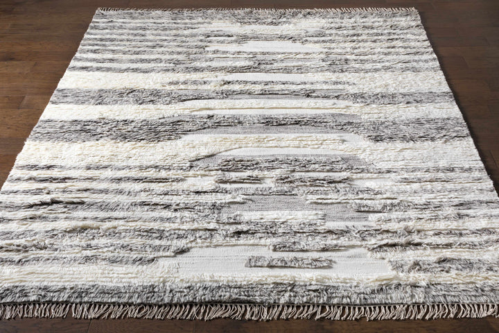 Kingsthorpe Modern Style Ivory And Gray Hand Woven Area Rug