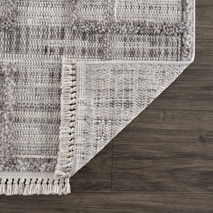 Knocklyon Contemporary Geometrical Design Gray Rug - The Rug Decor