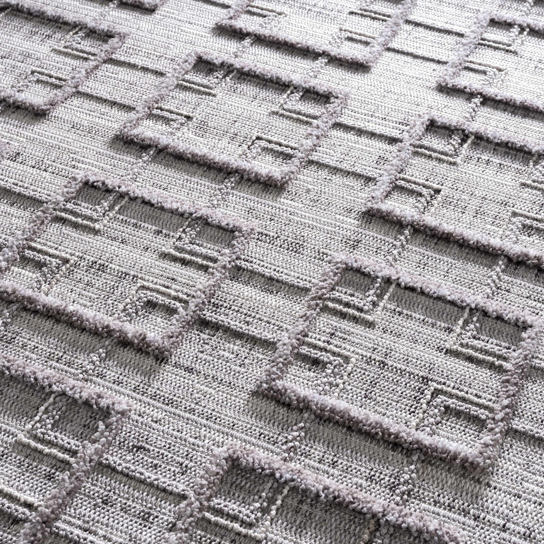 Knocklyon Contemporary Geometrical Design Gray Rug - The Rug Decor