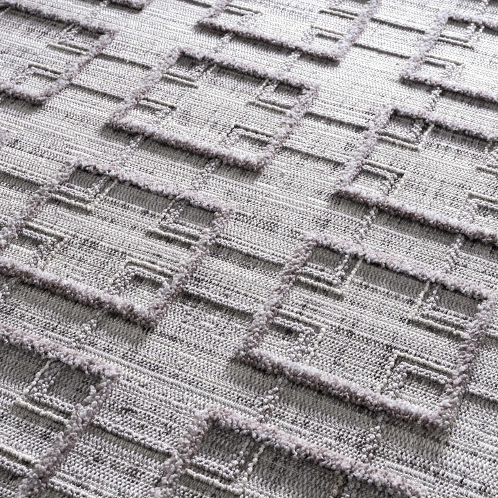 Knocklyon Contemporary Geometrical Design Gray Rug - The Rug Decor