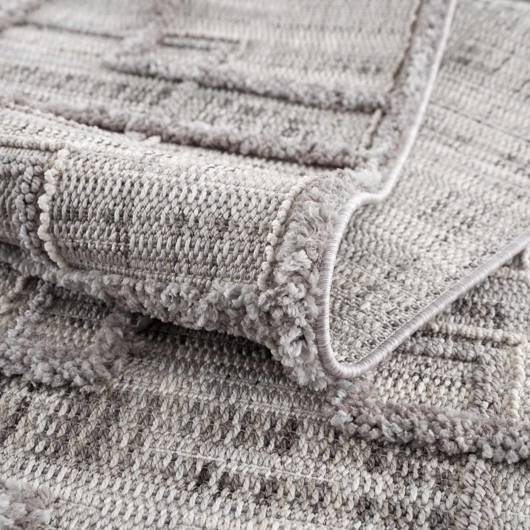 Knocklyon Contemporary Geometrical Design Gray Rug - The Rug Decor