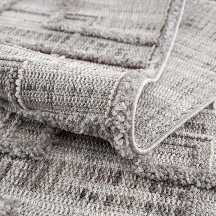 Knocklyon Contemporary Geometrical Design Gray Rug - The Rug Decor