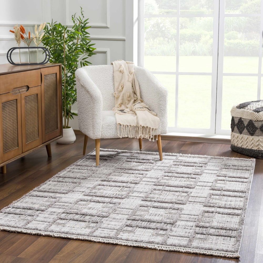 Knocklyon Contemporary Geometrical Design Gray Rug - The Rug Decor