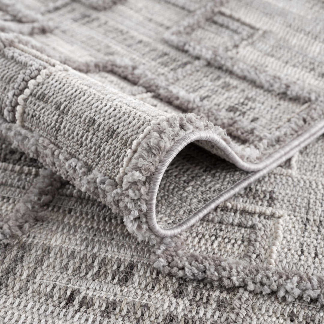 Knocklyon Contemporary Geometrical Design Gray Rug - The Rug Decor