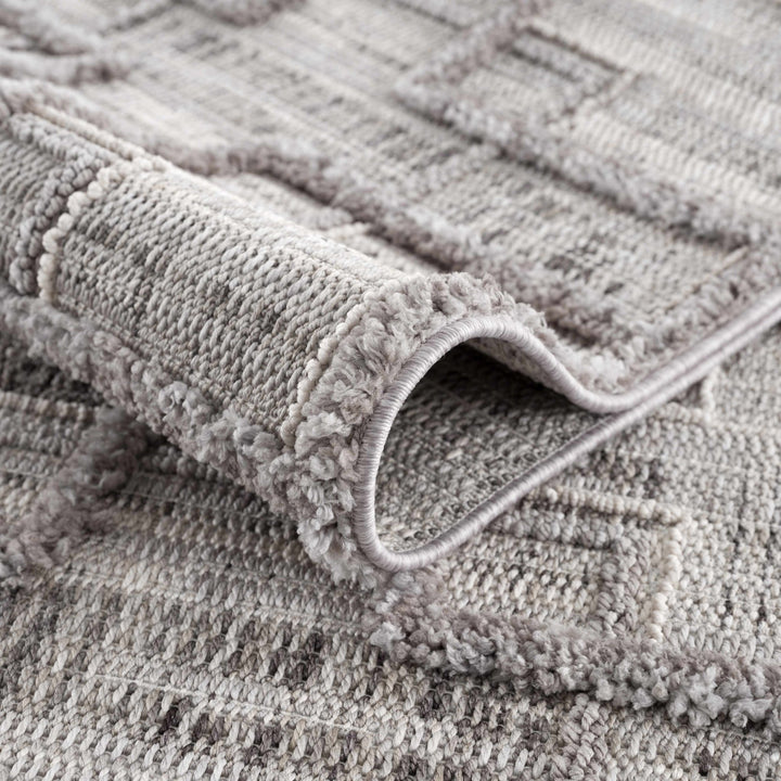 Knocklyon Contemporary Geometrical Design Gray Rug - The Rug Decor
