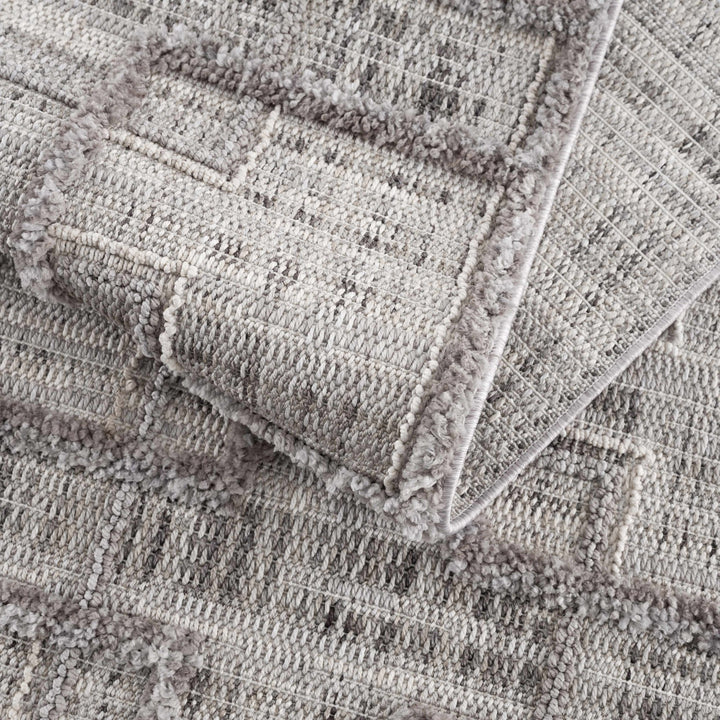 Knocklyon Contemporary Geometrical Design Gray Rug - The Rug Decor