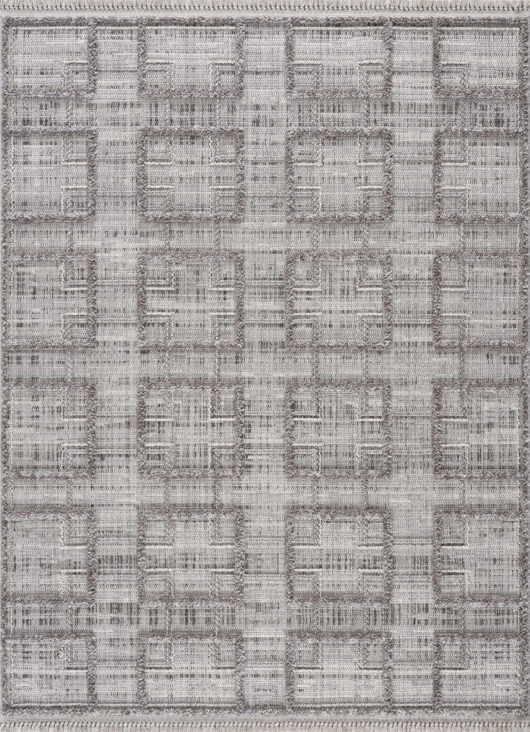 Knocklyon Contemporary Geometrical Design Gray Rug - The Rug Decor