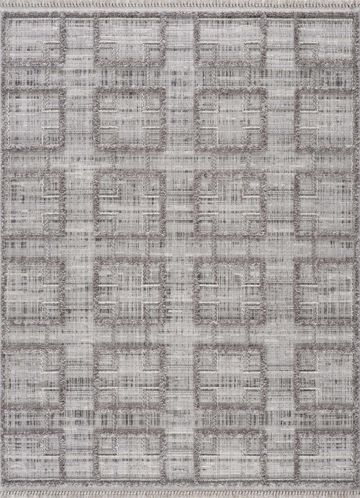 Knocklyon Contemporary Geometrical Design Gray Rug - The Rug Decor