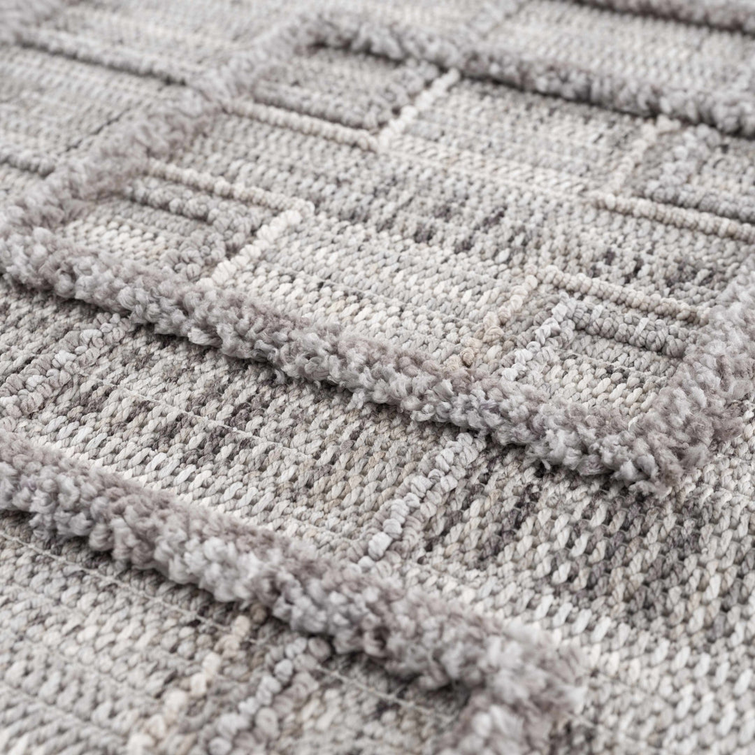 Knocklyon Contemporary Geometrical Design Gray Rug - The Rug Decor