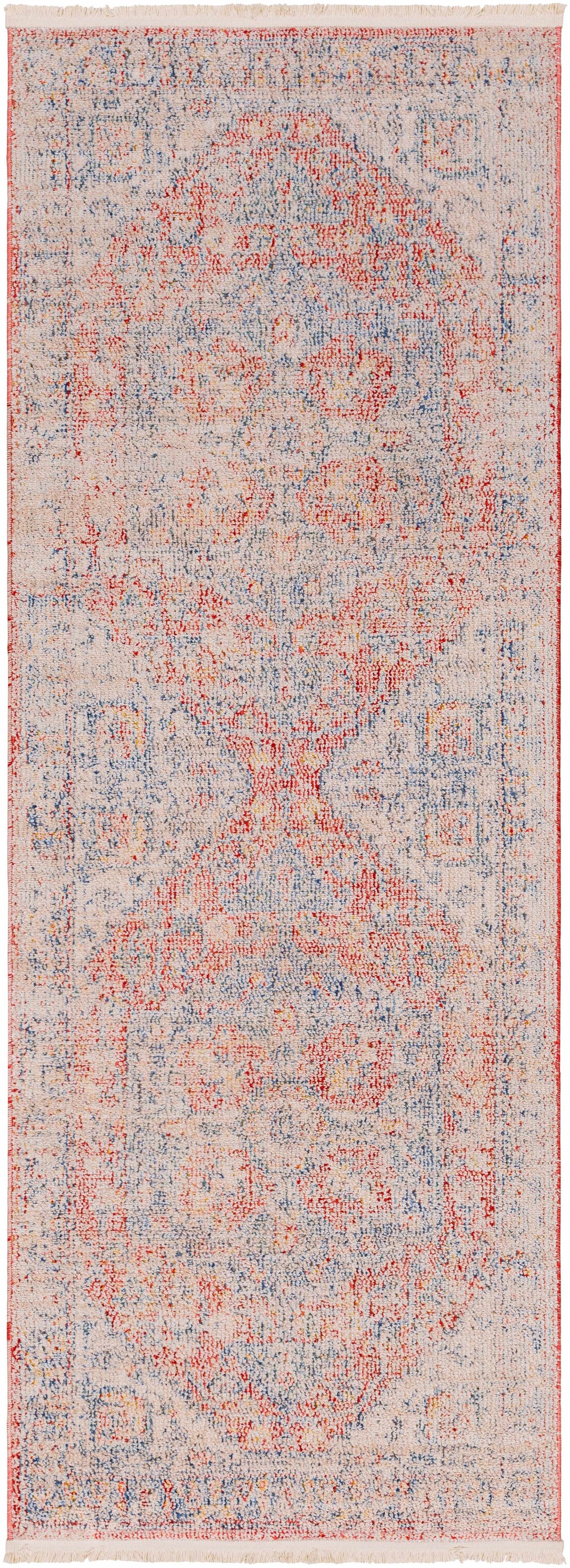 Kana Traditional Medallion Design Rust And Blue Area Rug