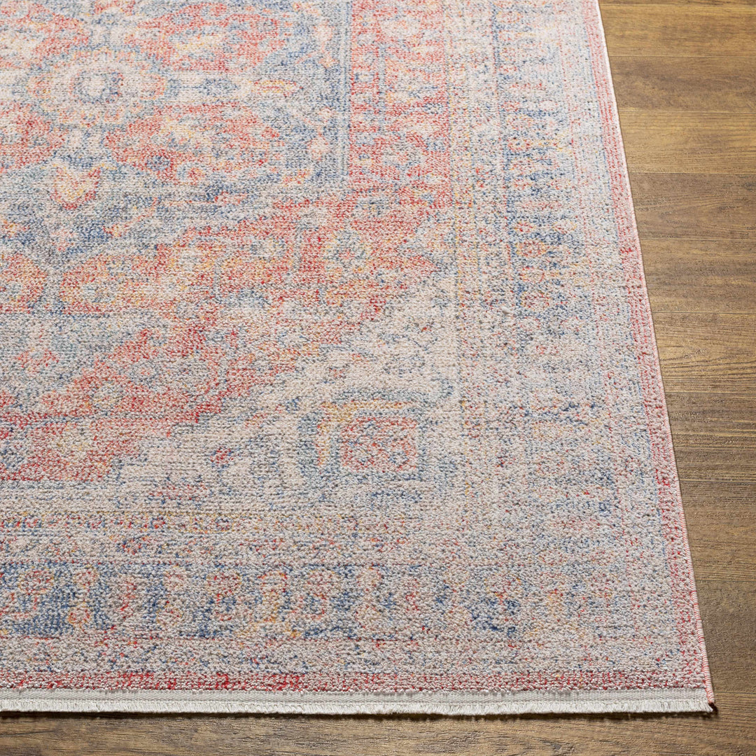 Kana Traditional Medallion Design Rust And Blue Area Rug