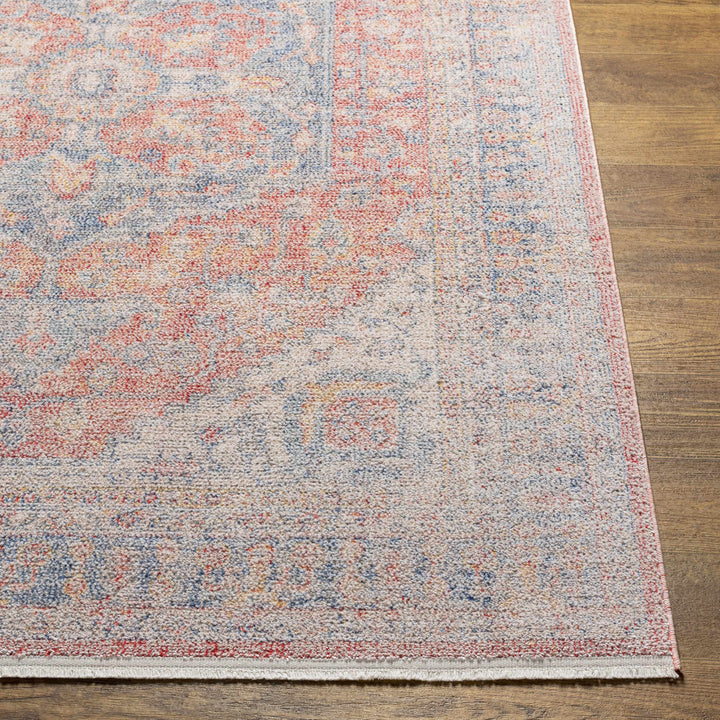 Kana Traditional Medallion Design Rust And Blue Area Rug
