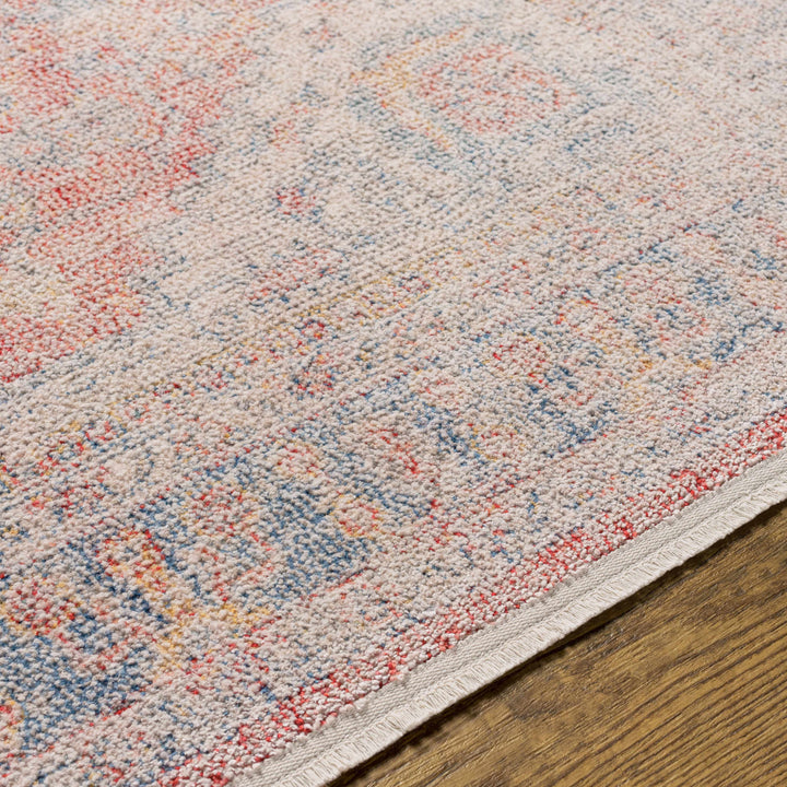 Kana Traditional Medallion Design Rust And Blue Area Rug