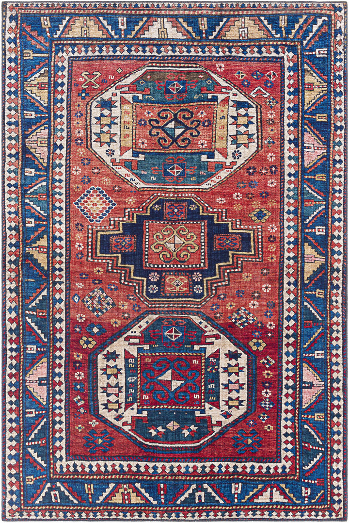 Kodiak Traditional Style Red And Blue Area Rug