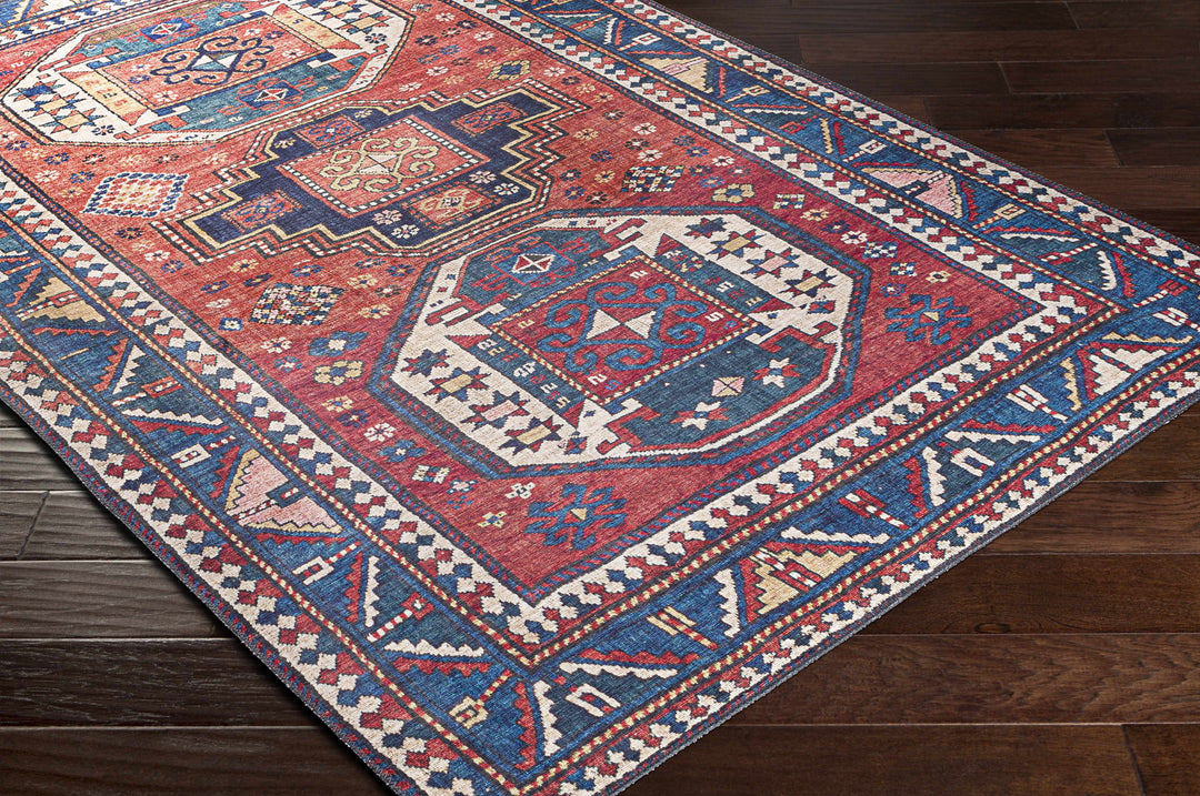 Kodiak Traditional Style Red And Blue Area Rug