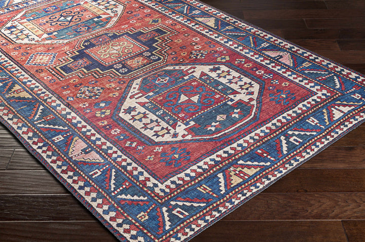 Kodiak Traditional Style Red And Blue Area Rug