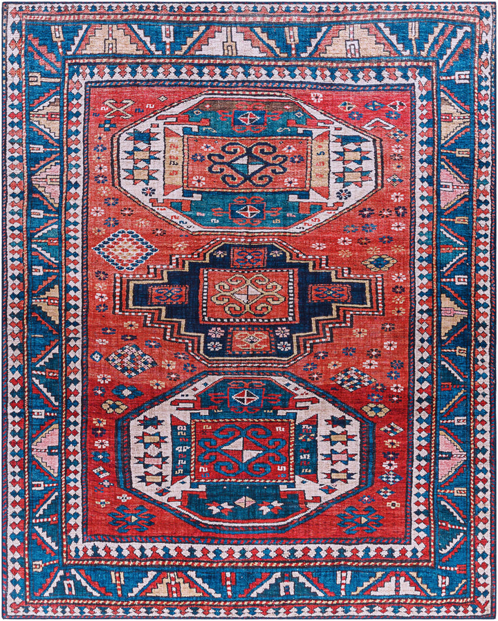 Kodiak Traditional Style Red And Blue Area Rug