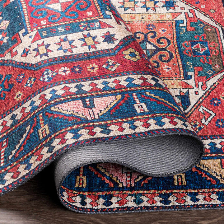Kodiak Traditional Style Red And Blue Area Rug