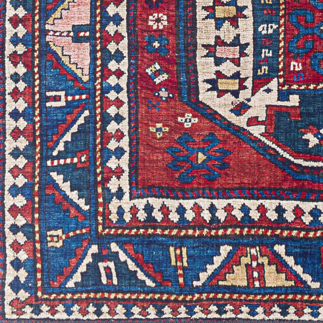 Kodiak Traditional Style Red And Blue Area Rug