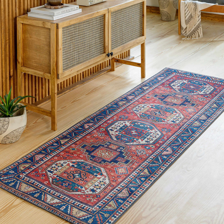 Kodiak Traditional Style Red And Blue Area Rug