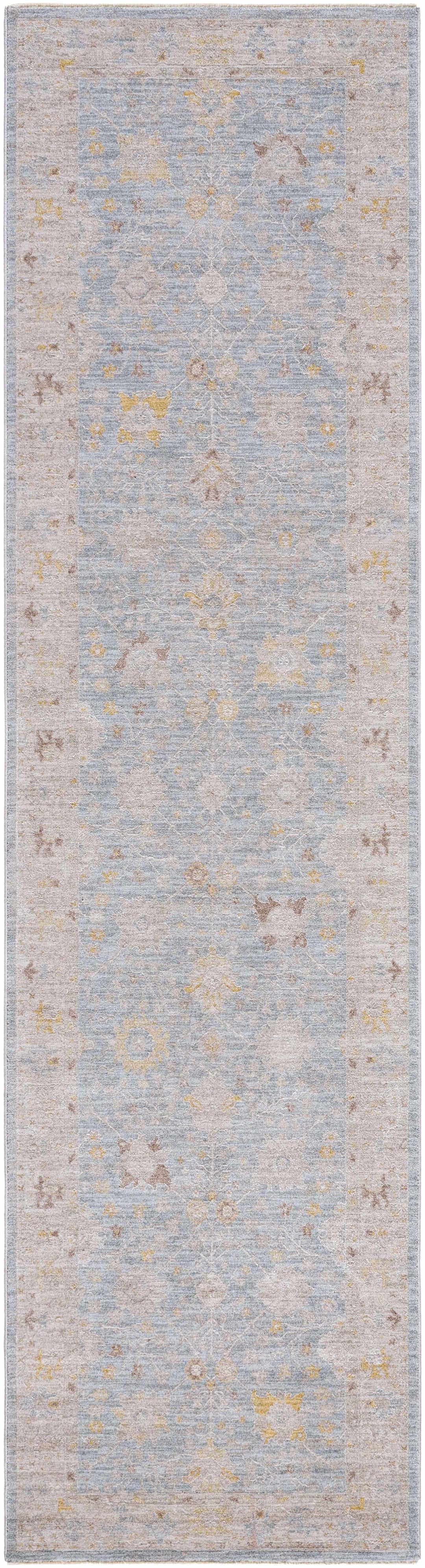 Kofi Traditional Style Blue And Beige Area Rug