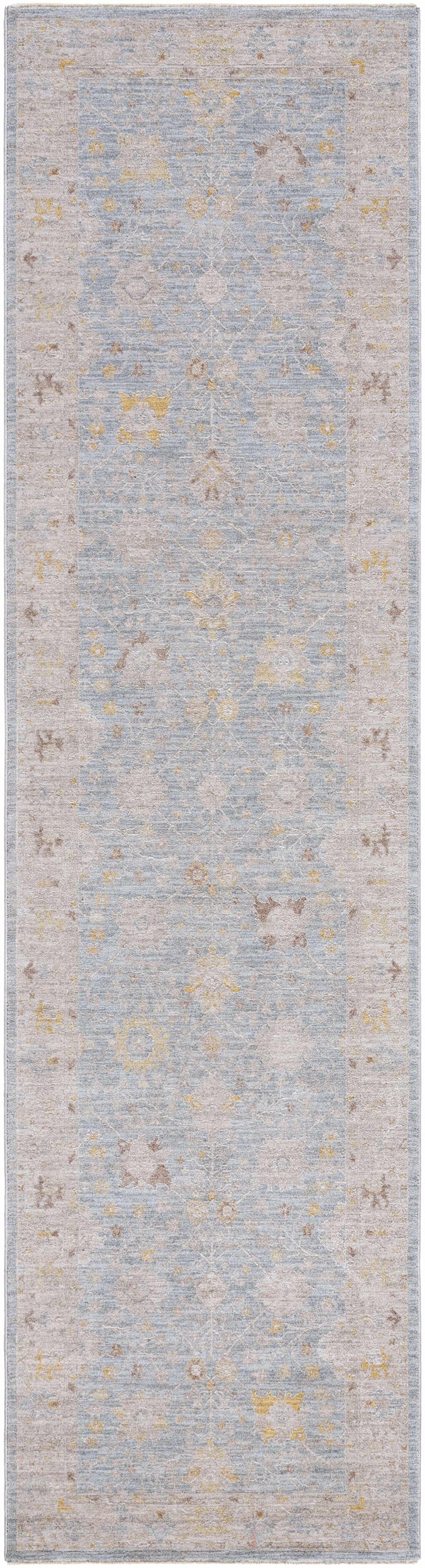 Kofi Traditional Style Blue And Beige Area Rug