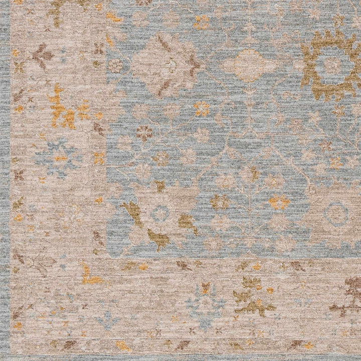 Kofi Traditional Style Blue And Beige Area Rug