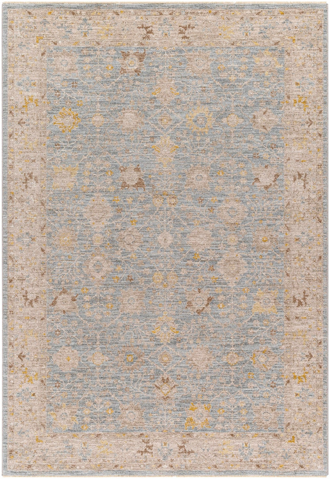 Kofi Traditional Style Blue And Beige Area Rug - The Rug Decor
