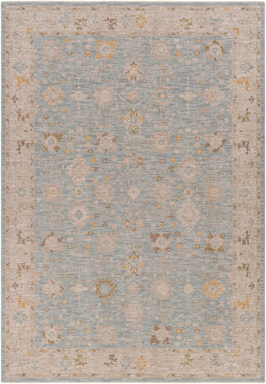Kofi Traditional Style Blue And Beige Area Rug - The Rug Decor