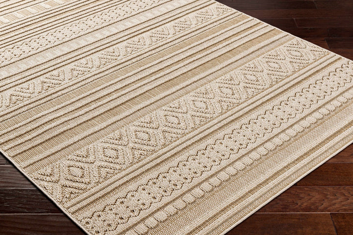 Kojo Contemporary Style Tan Outdoor Area Rug - The Rug Decor