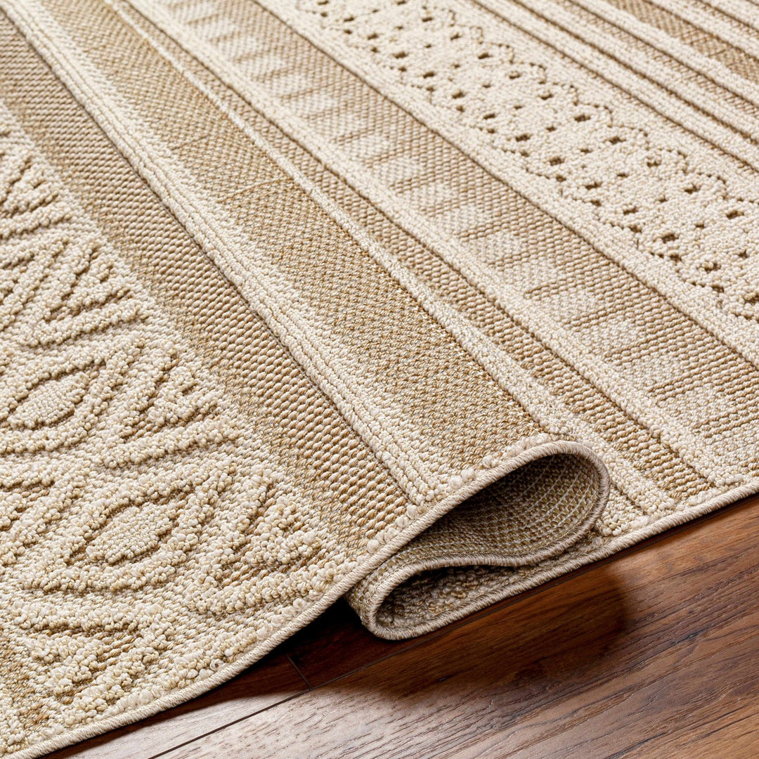 Kojo Contemporary Style Tan Outdoor Area Rug - The Rug Decor