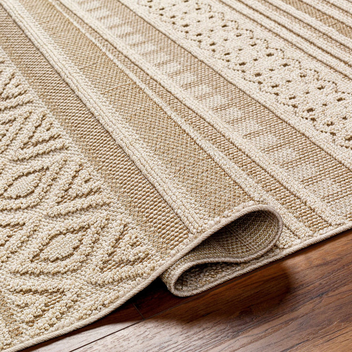 Kojo Contemporary Style Tan Outdoor Area Rug - The Rug Decor