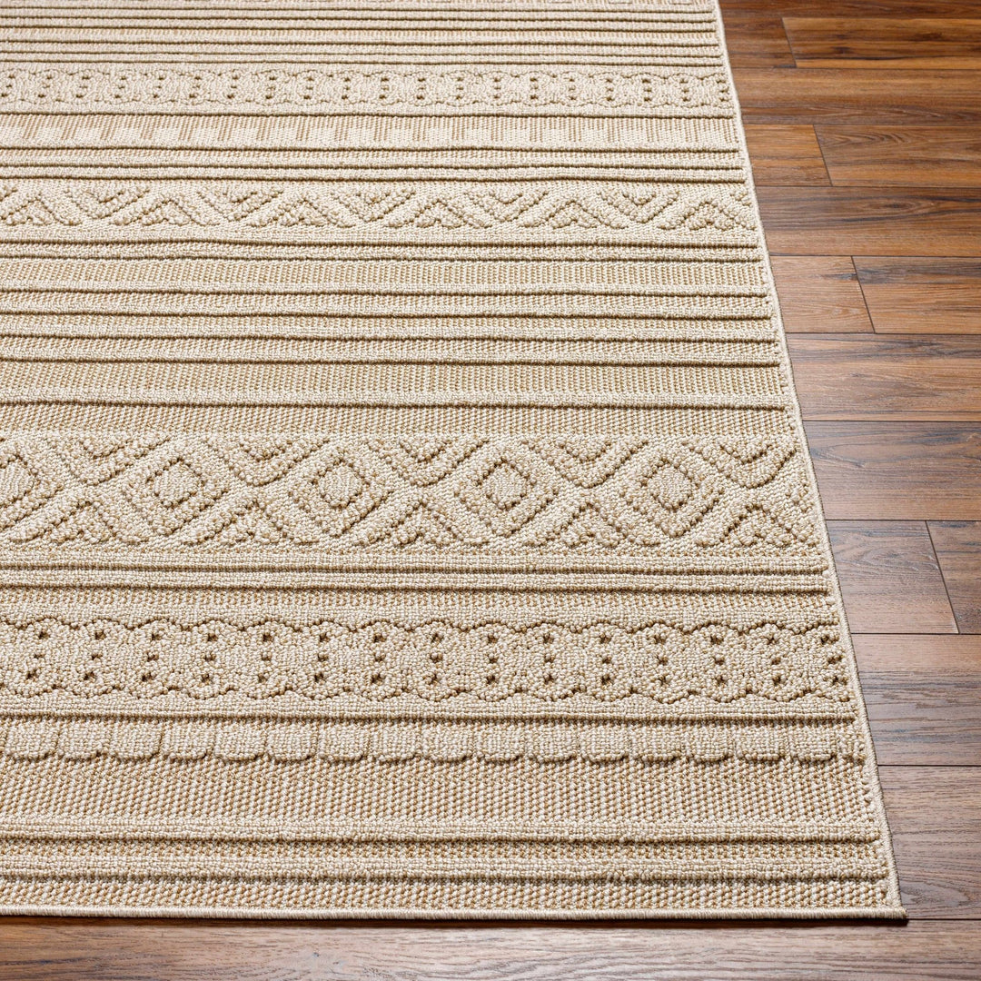 Kojo Contemporary Style Tan Outdoor Area Rug - The Rug Decor