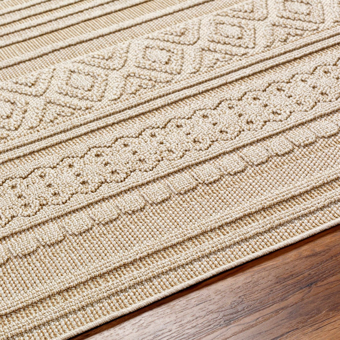 Kojo Contemporary Style Tan Outdoor Area Rug - The Rug Decor